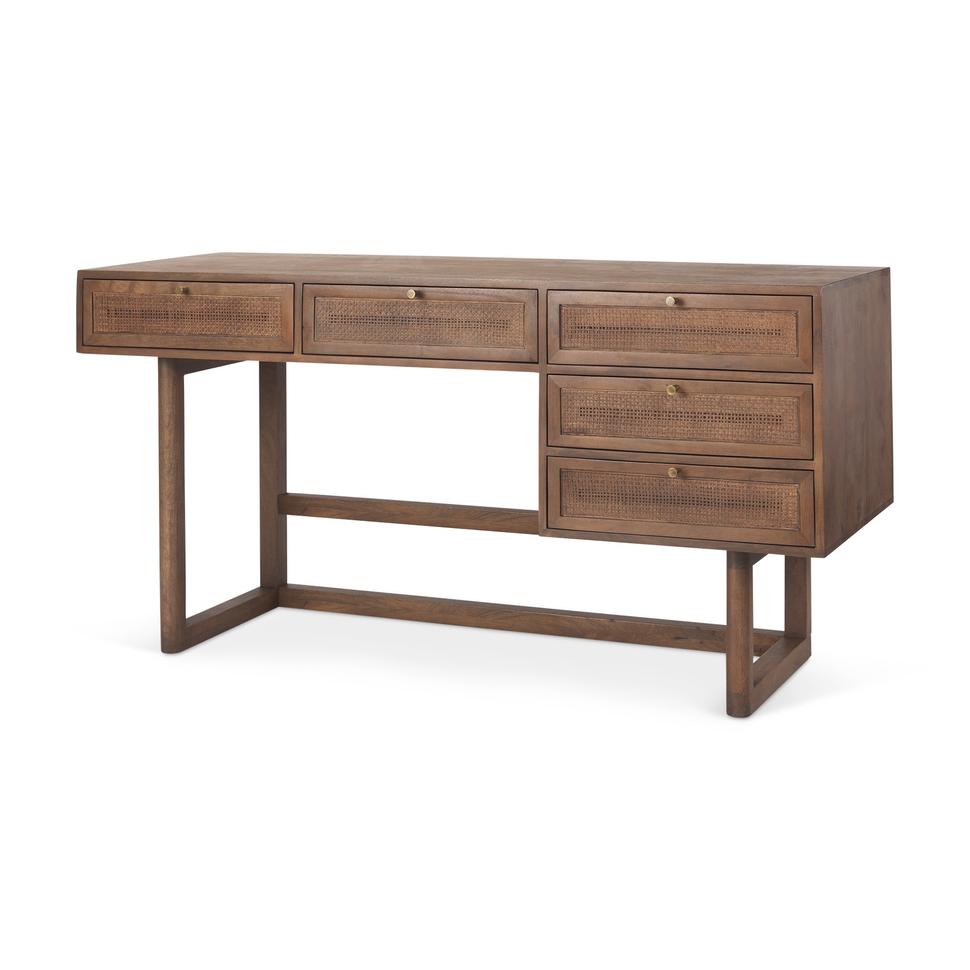 Grier Office Desk in Medium Brown