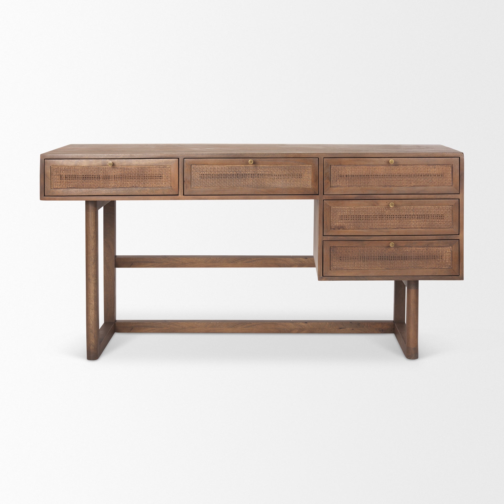 Grier Office Desk in Medium Brown