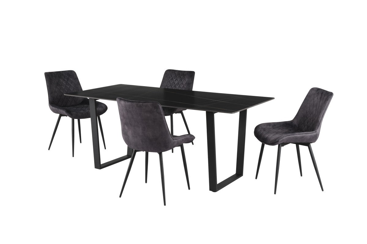 Zion Dining Set in Grey