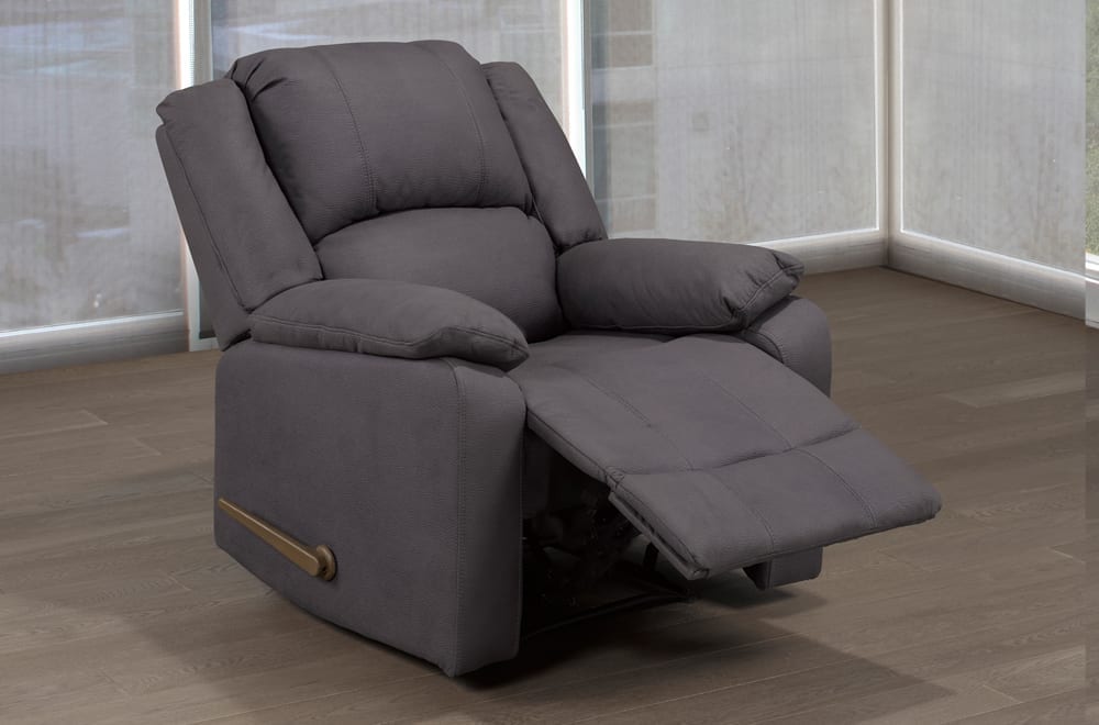 Grey Swivel Rocker Recliner - T1022