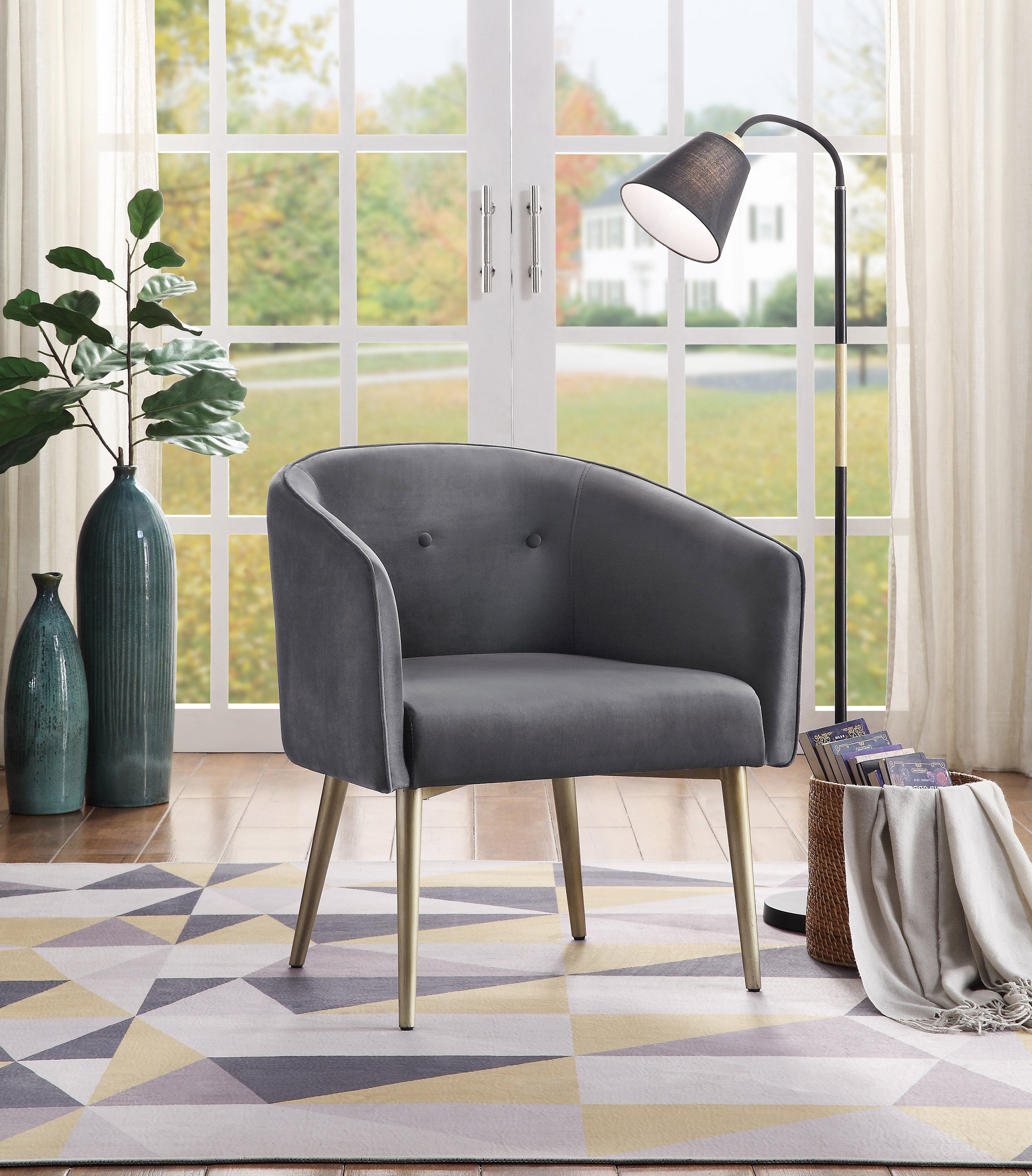 Nikki Accent Chair in Grey