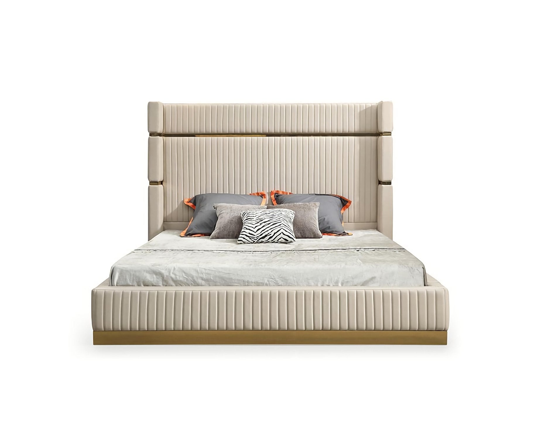 Aspen Platform Bed in Beige