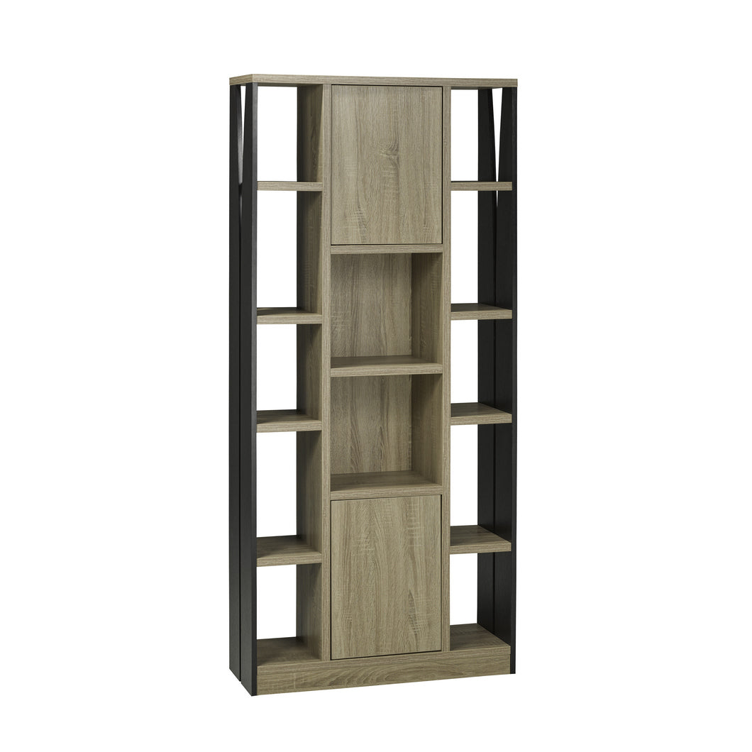 Multi-Tier Display Shelf in Taupe