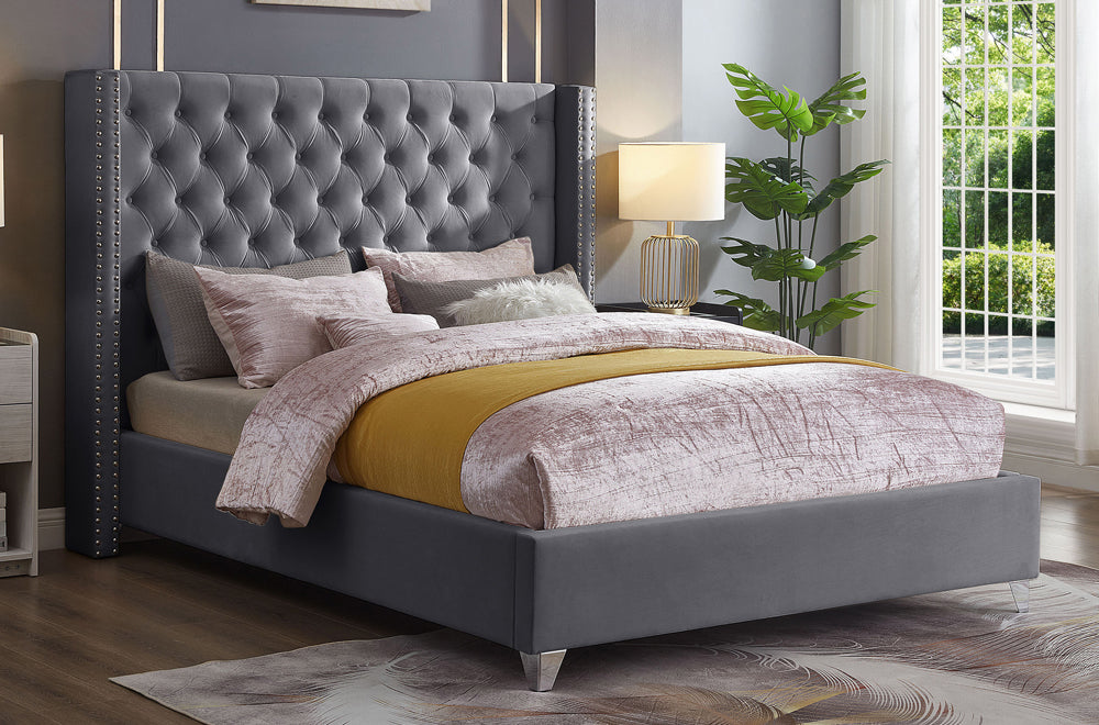 Velvet Platform Bed - T2380