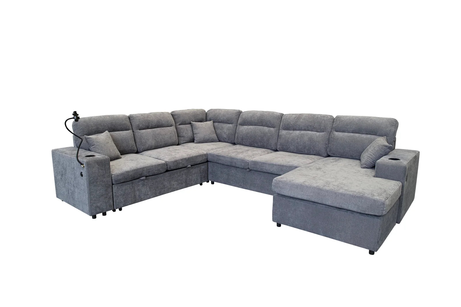 Liam Sectional Sofa in Grey