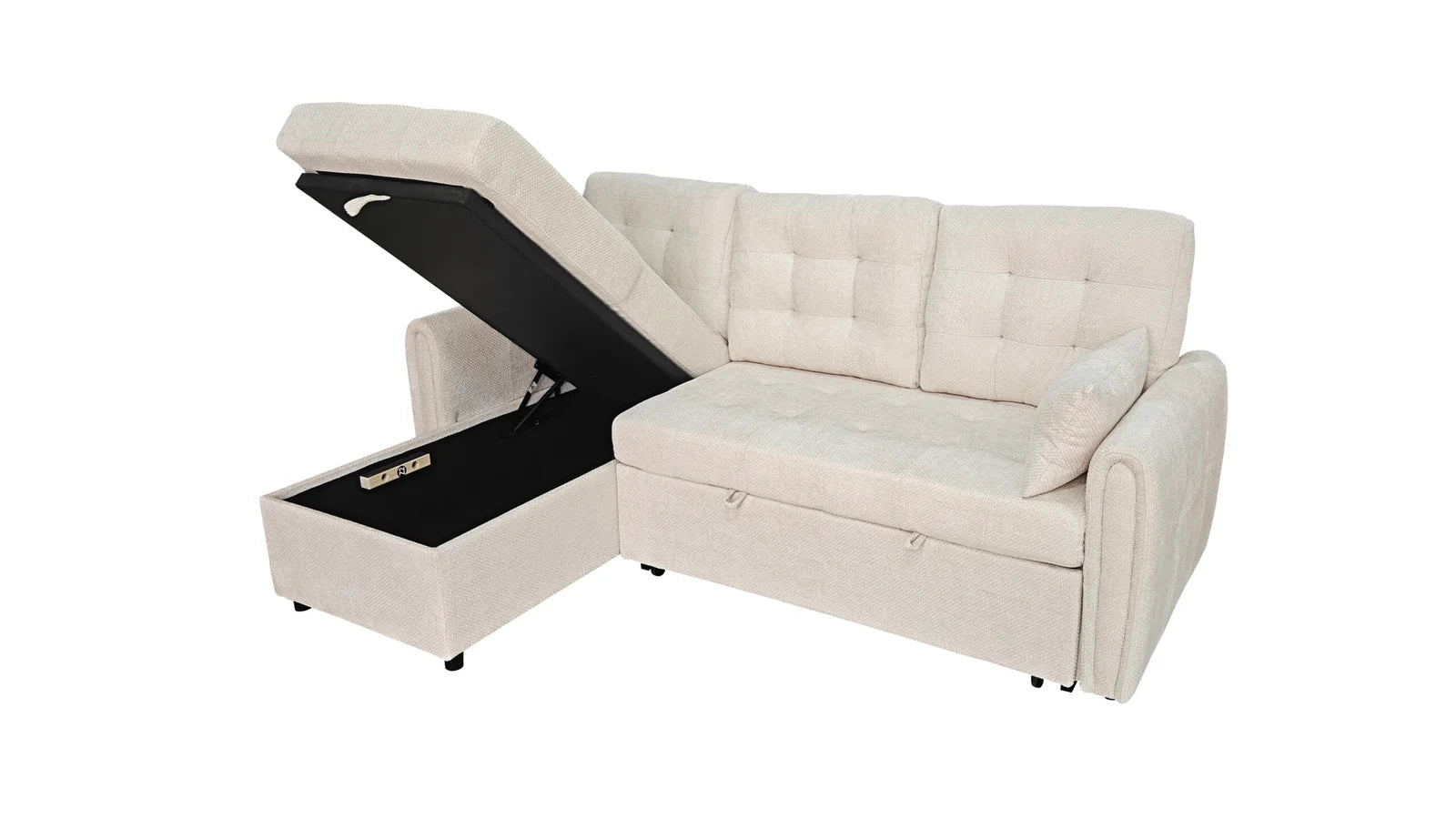 Naomi Sleeper Sectional in Beige