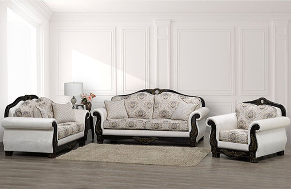 Ivory 3-Piece Sofa Set 🍁