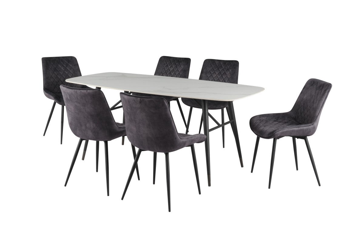 Easton Dining Set in Grey