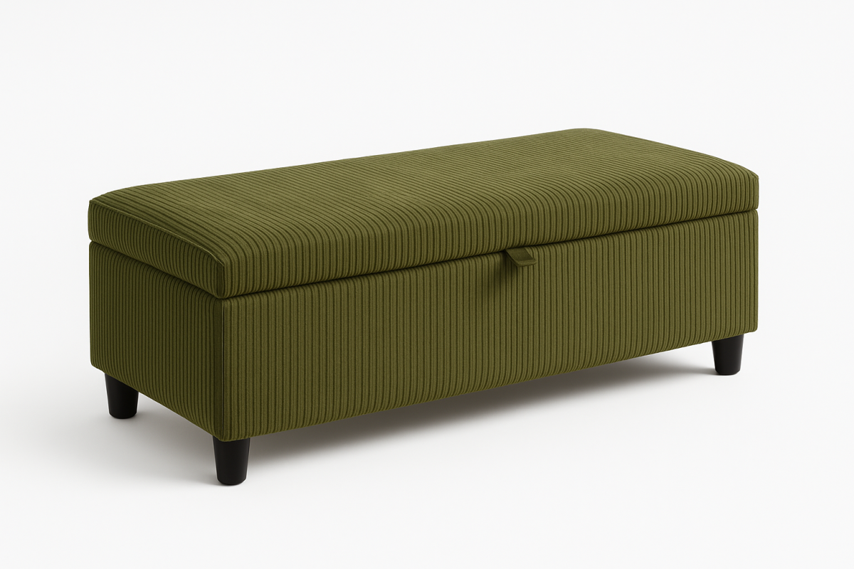 Kofi Storage Ottoman in Green