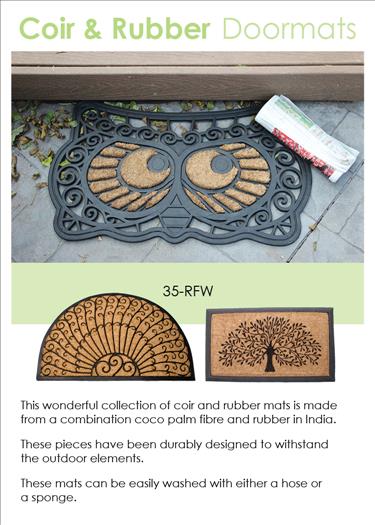 Jumbo Half Round Scroll Doormat - 30" x 48"