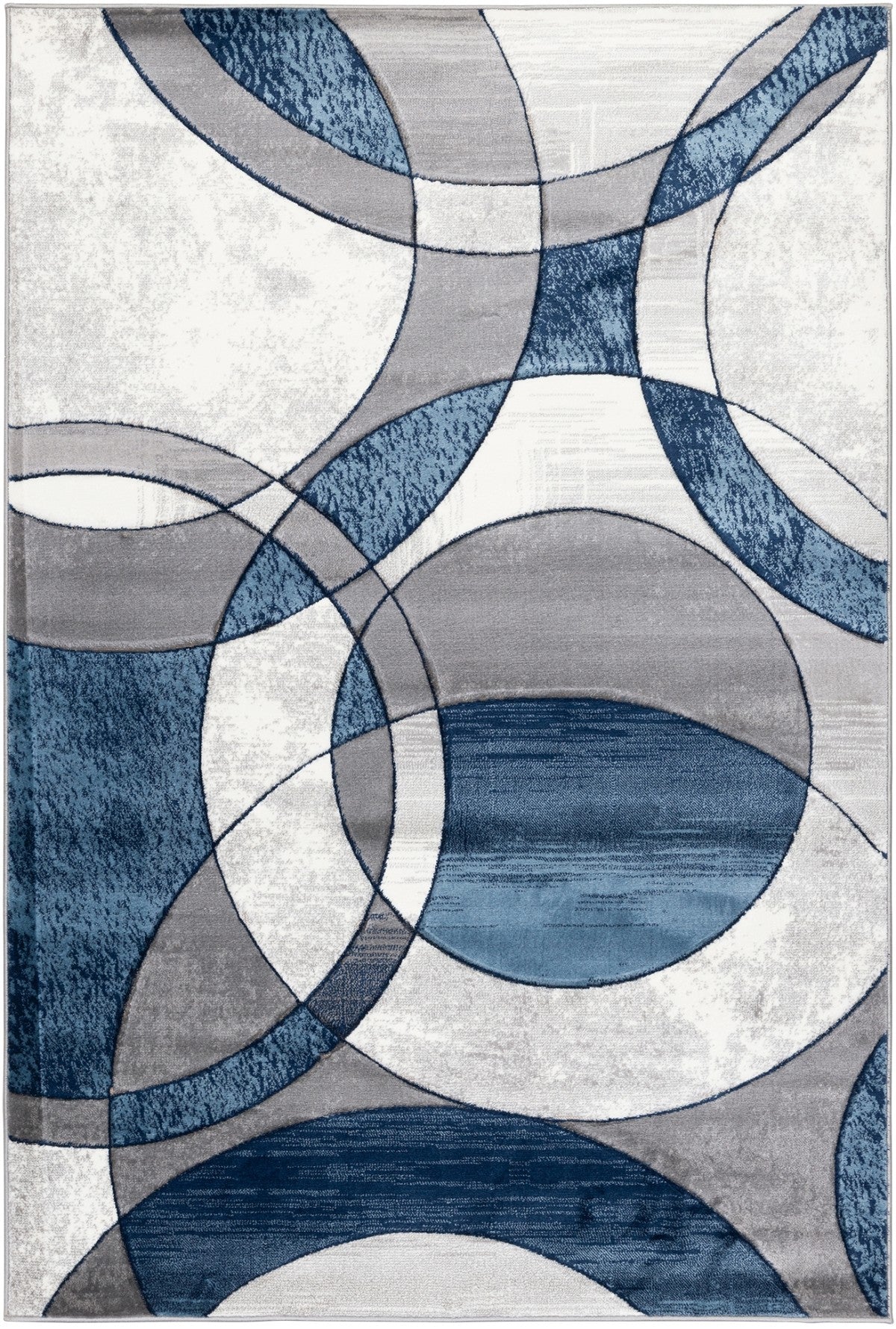 Bristol Area Rug in Grey/Navy/Turquoise