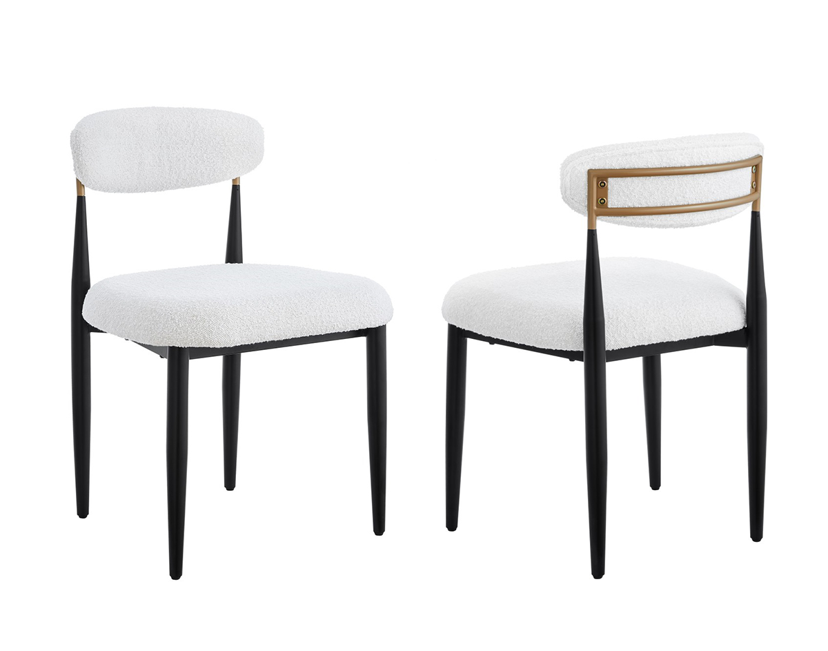 Kodi Dining Chair in White, Set of 2