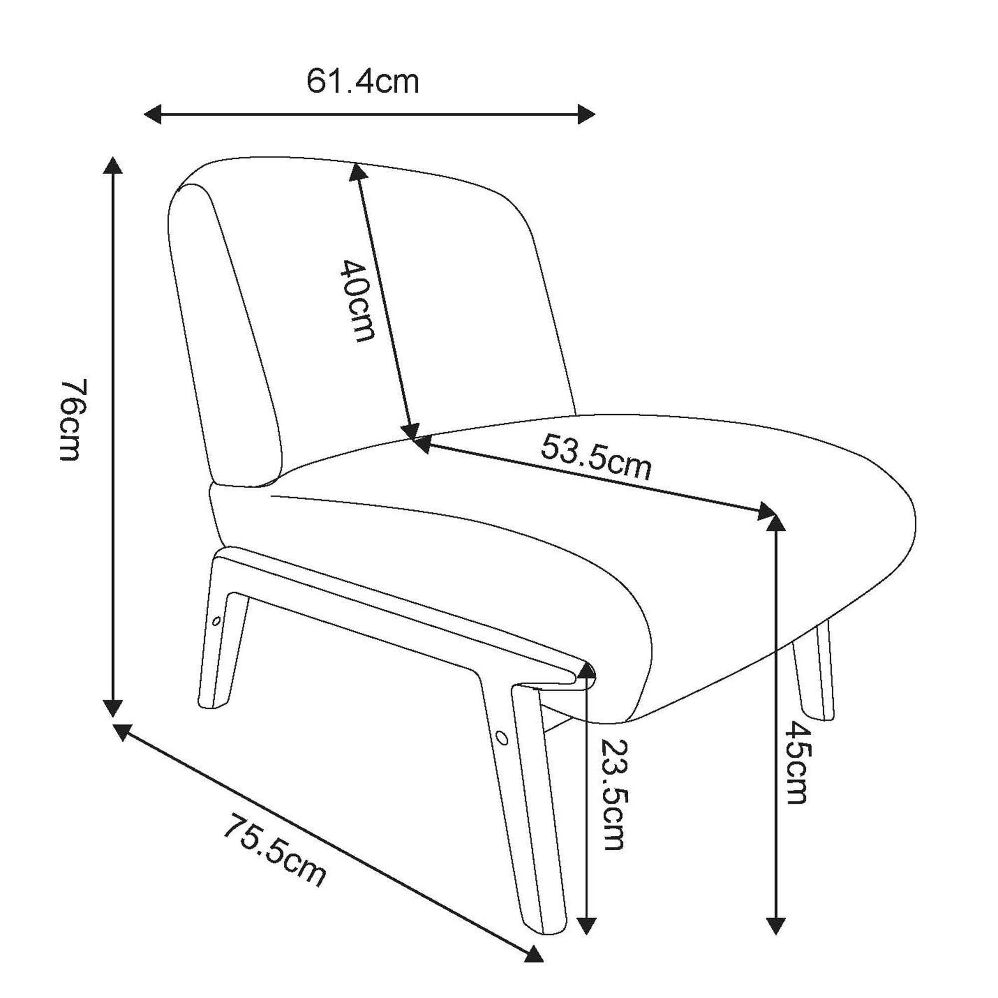 Lisson Accent Chair in Dark Taupe and Walnut