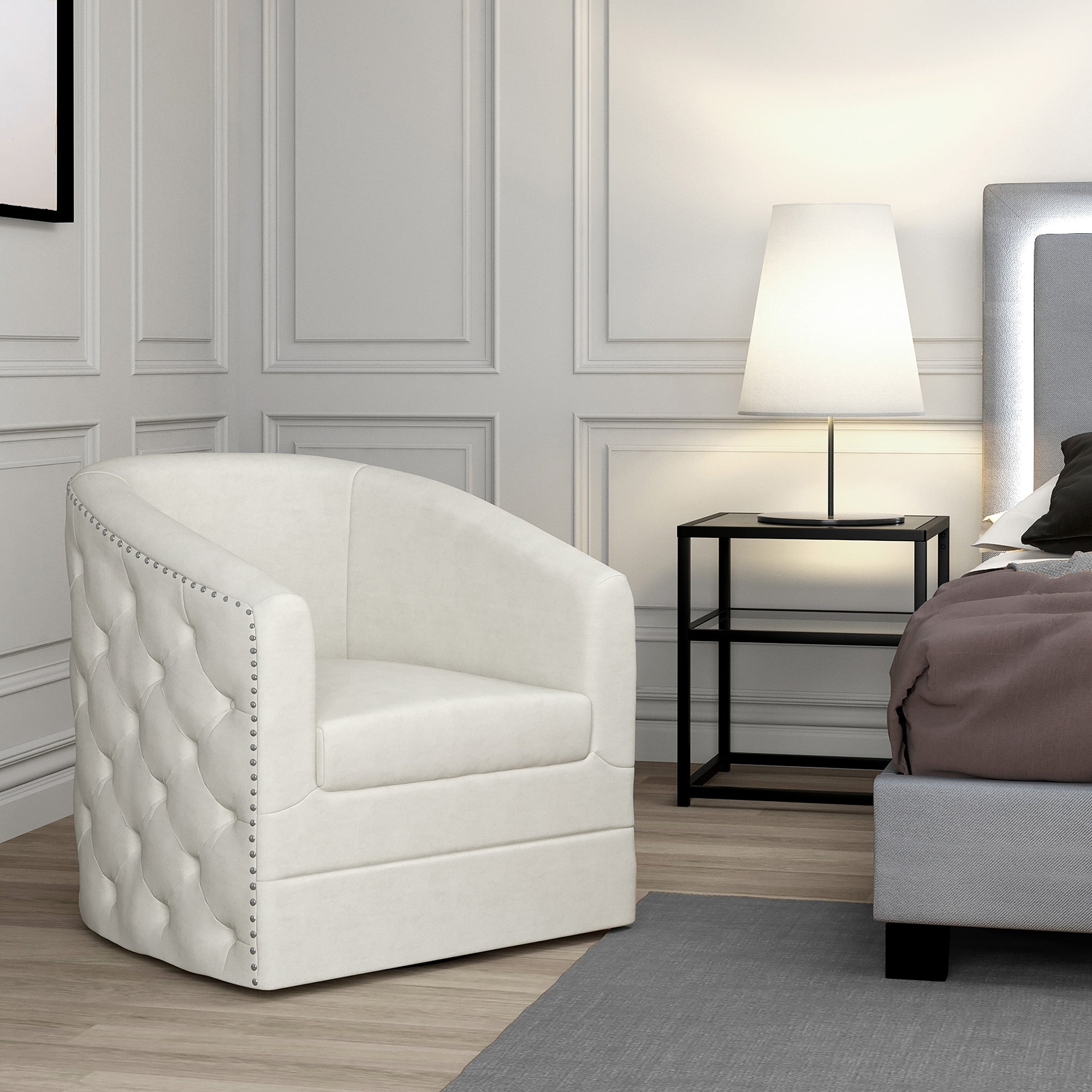 Velci Accent Chair in Ivory