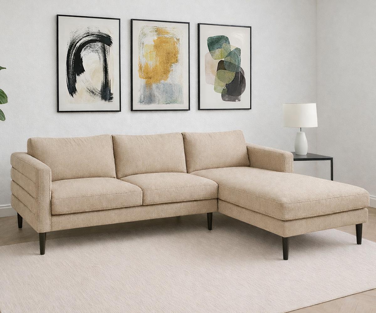 Brayden RHF Sectional Sofa in Beige