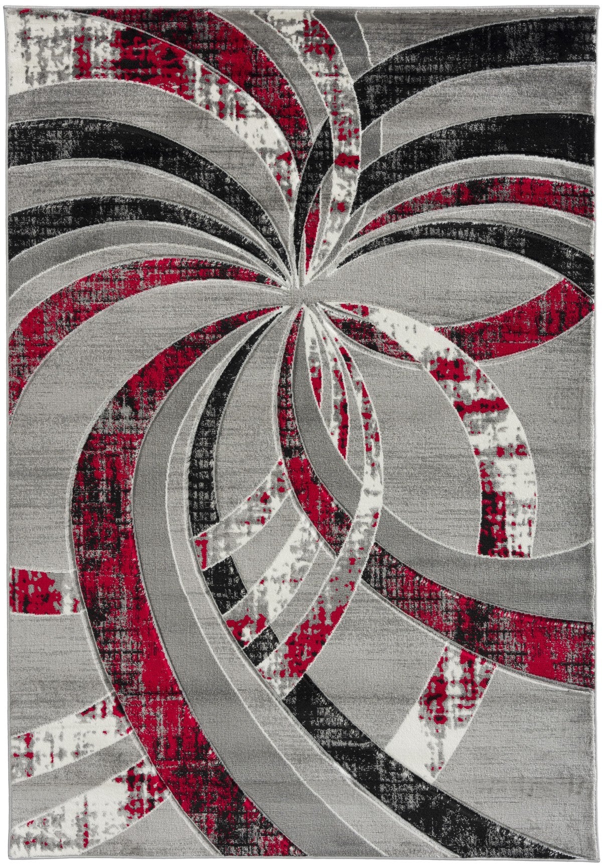 Bristol Area Rug in Grey/Red