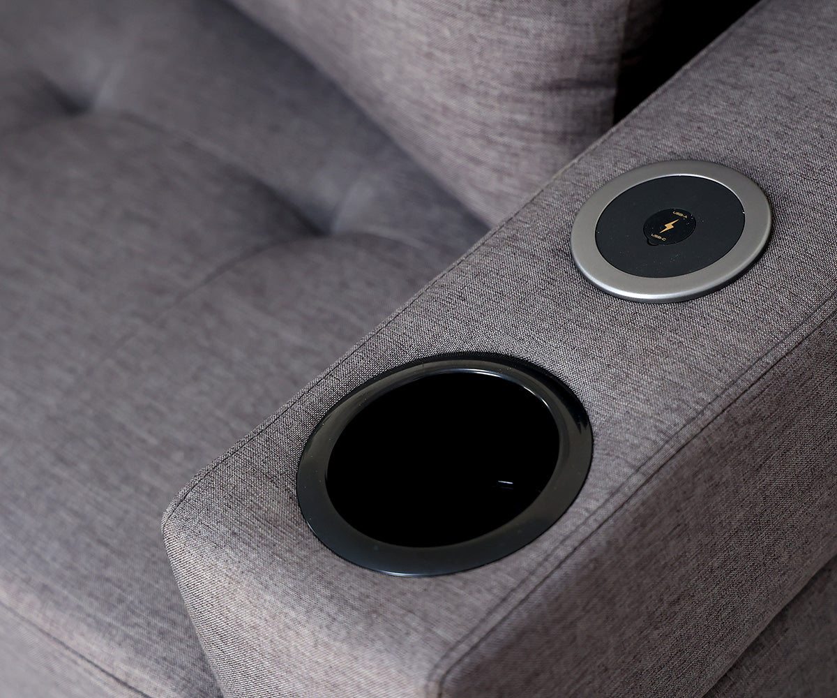 Newton USB Sectional with Reversible Chaise