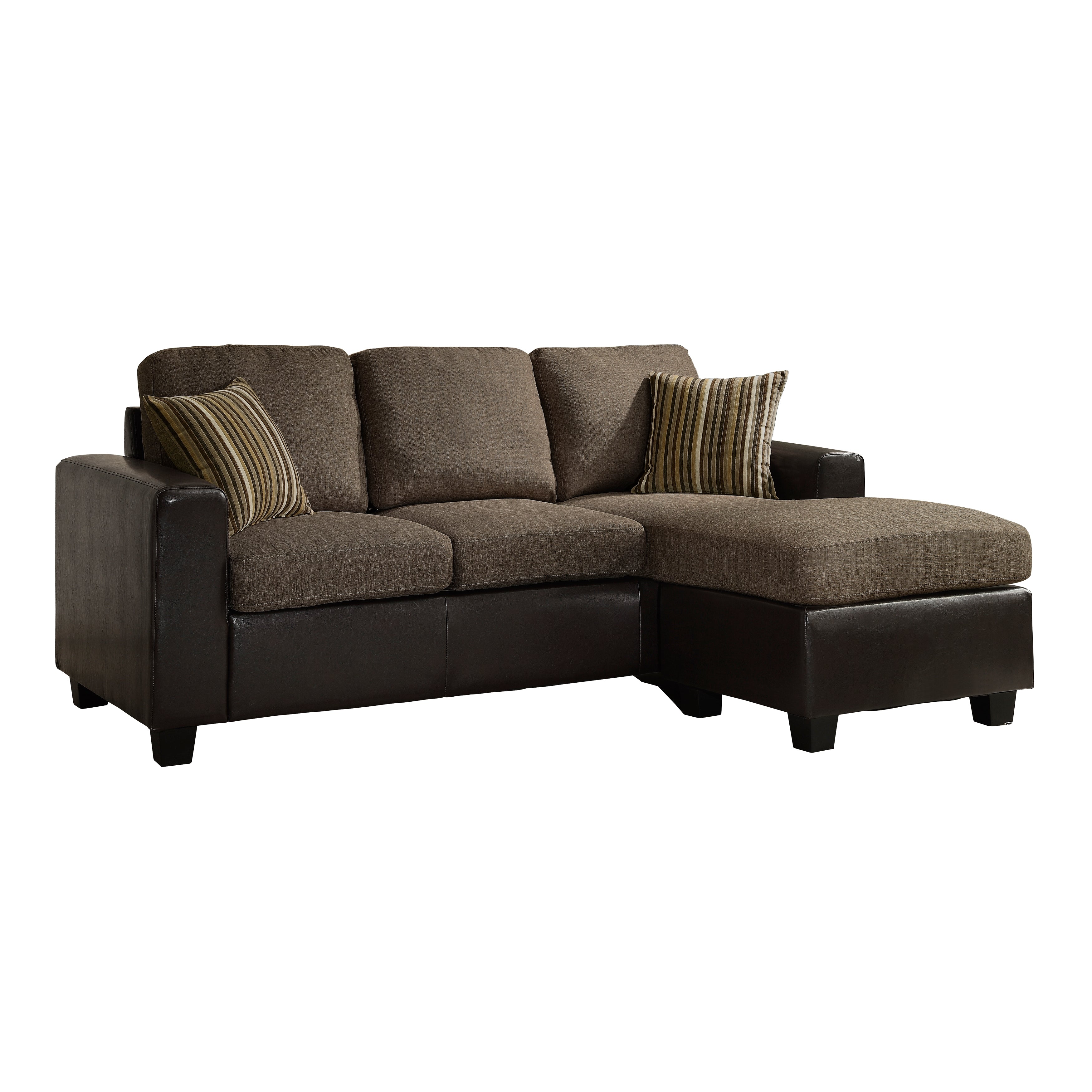 Slater Reversible Sofa Chaise in Brown