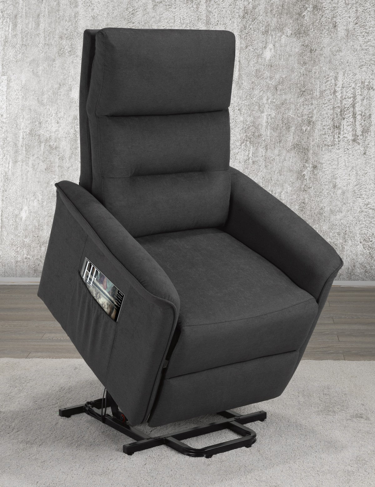 Ariel Recliner Lift Chair in Dark Grey