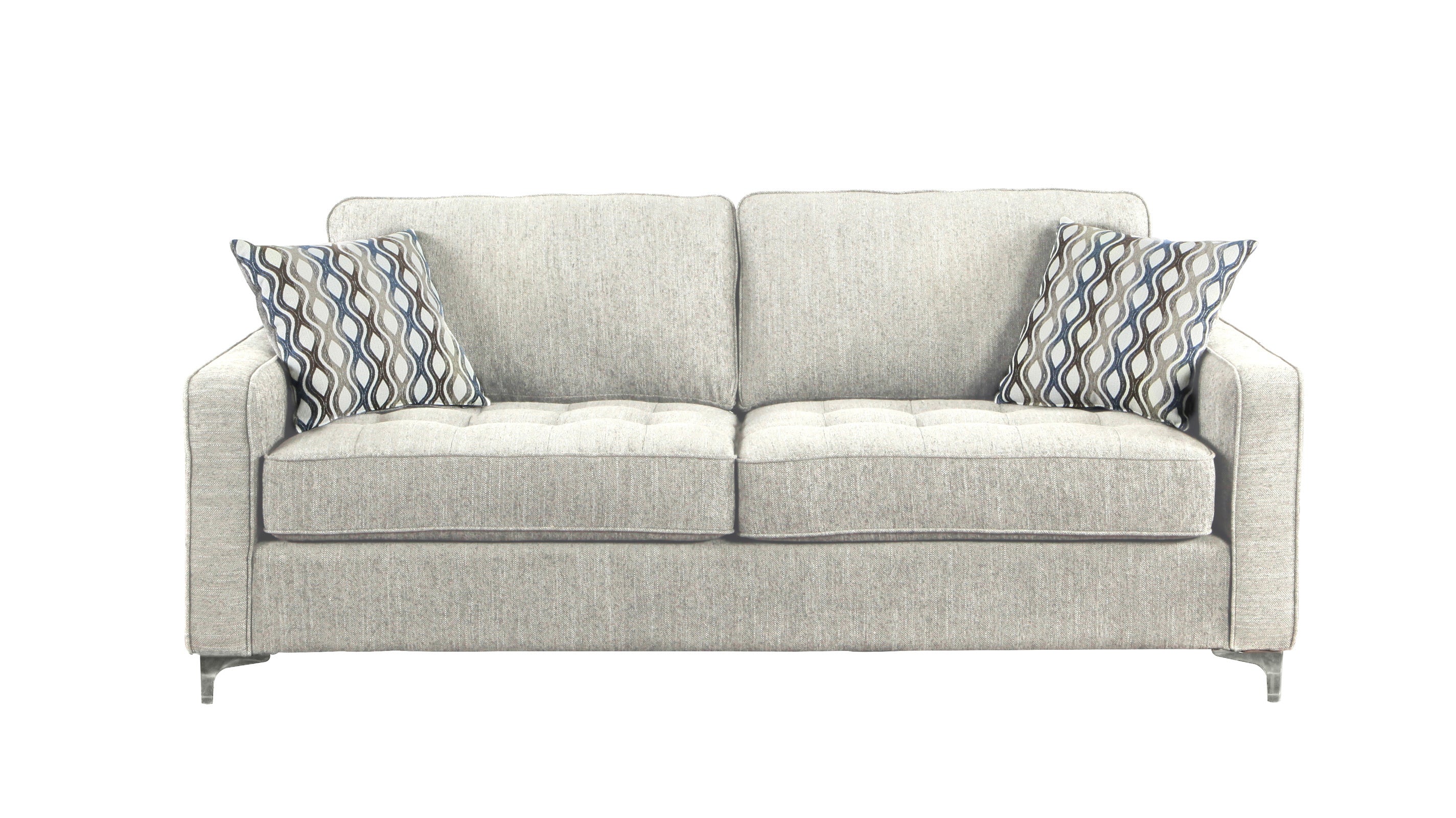 Hudson 3pc Sofa Set in Platinum
