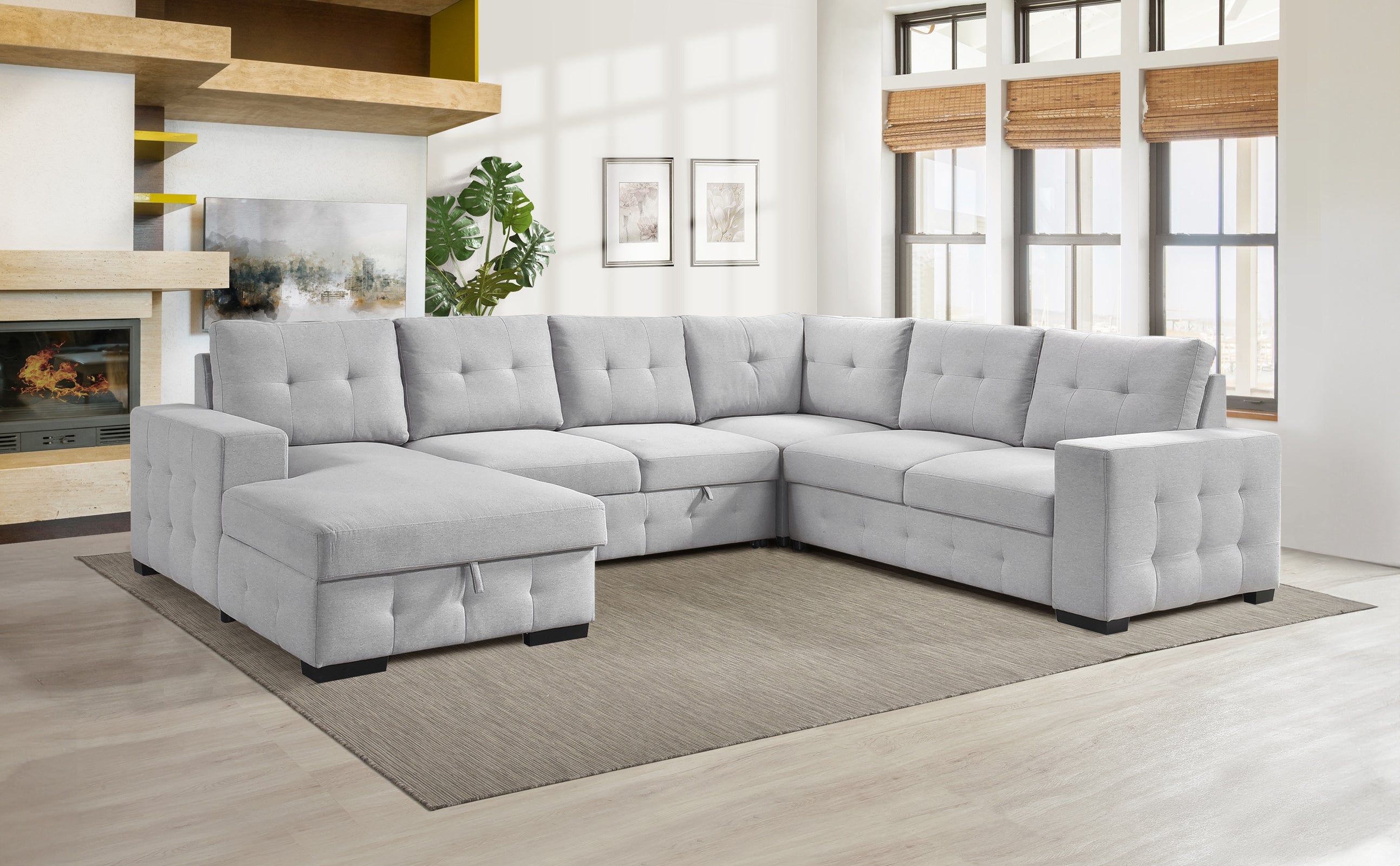Geneva Sleeper Sectional with Storage