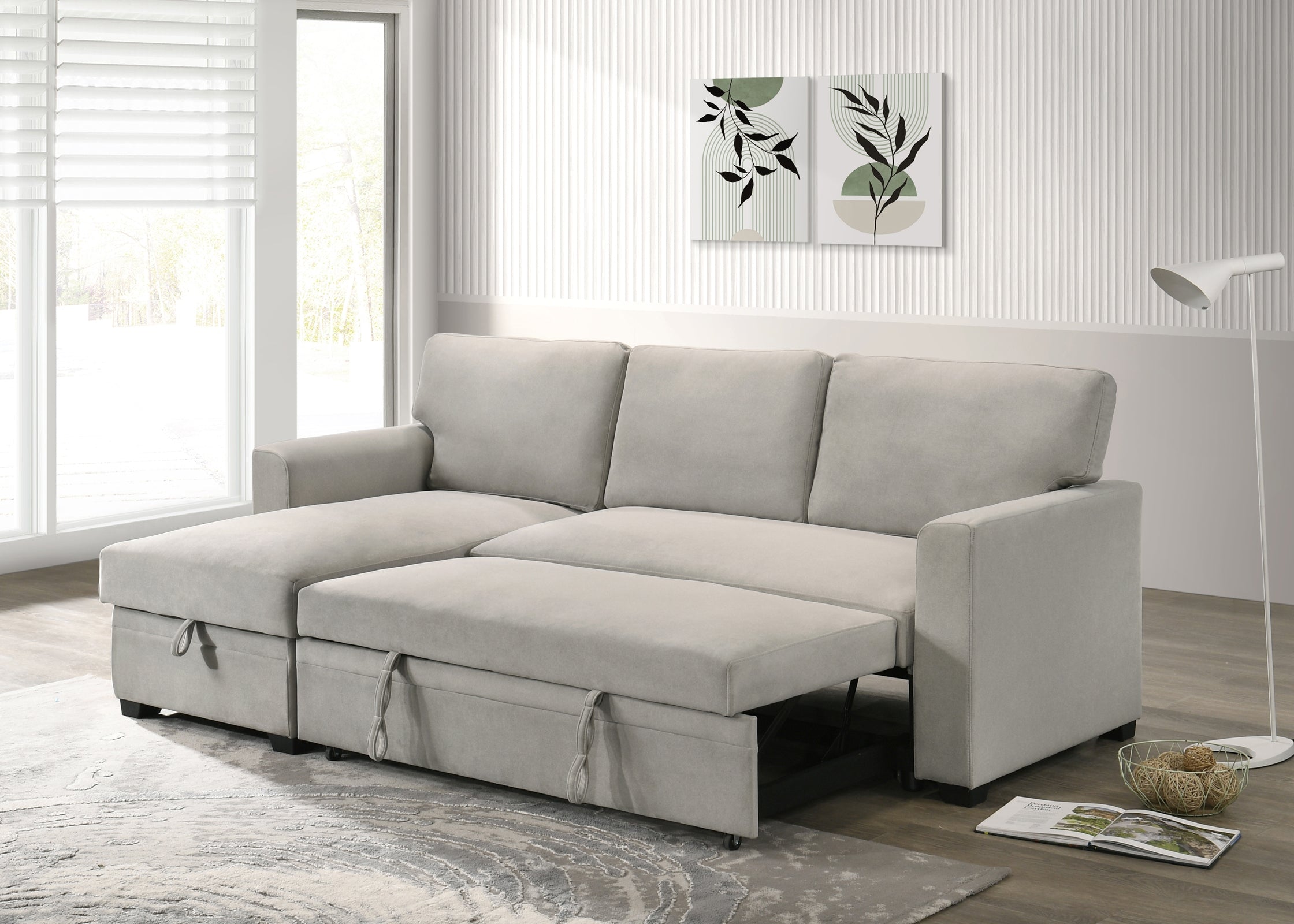 Ariadne Sleeper Sectional in Beige