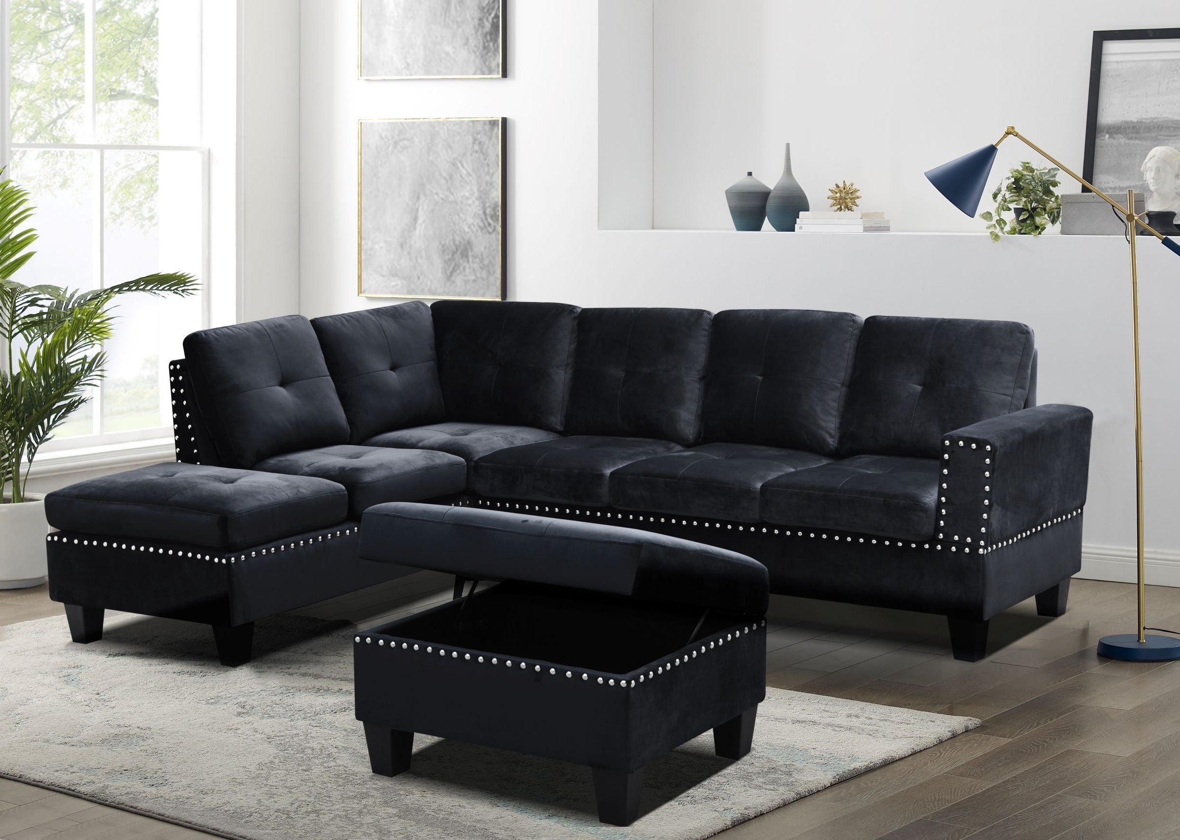 Remi Sectional w/ Storage Ottoman