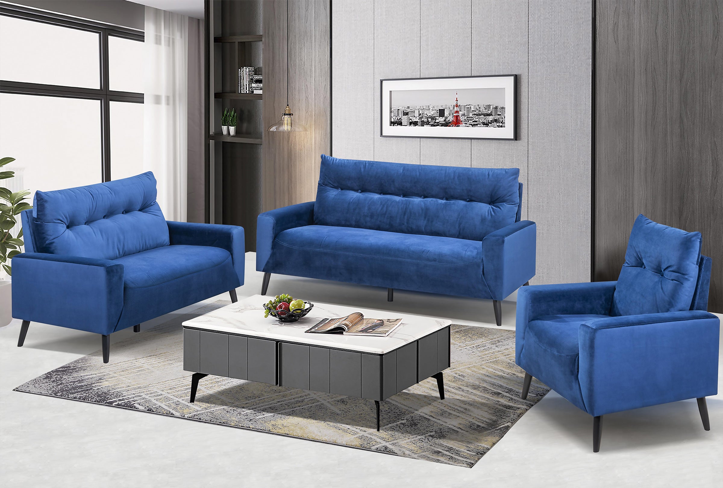 Veronica 3pc Sofa Set