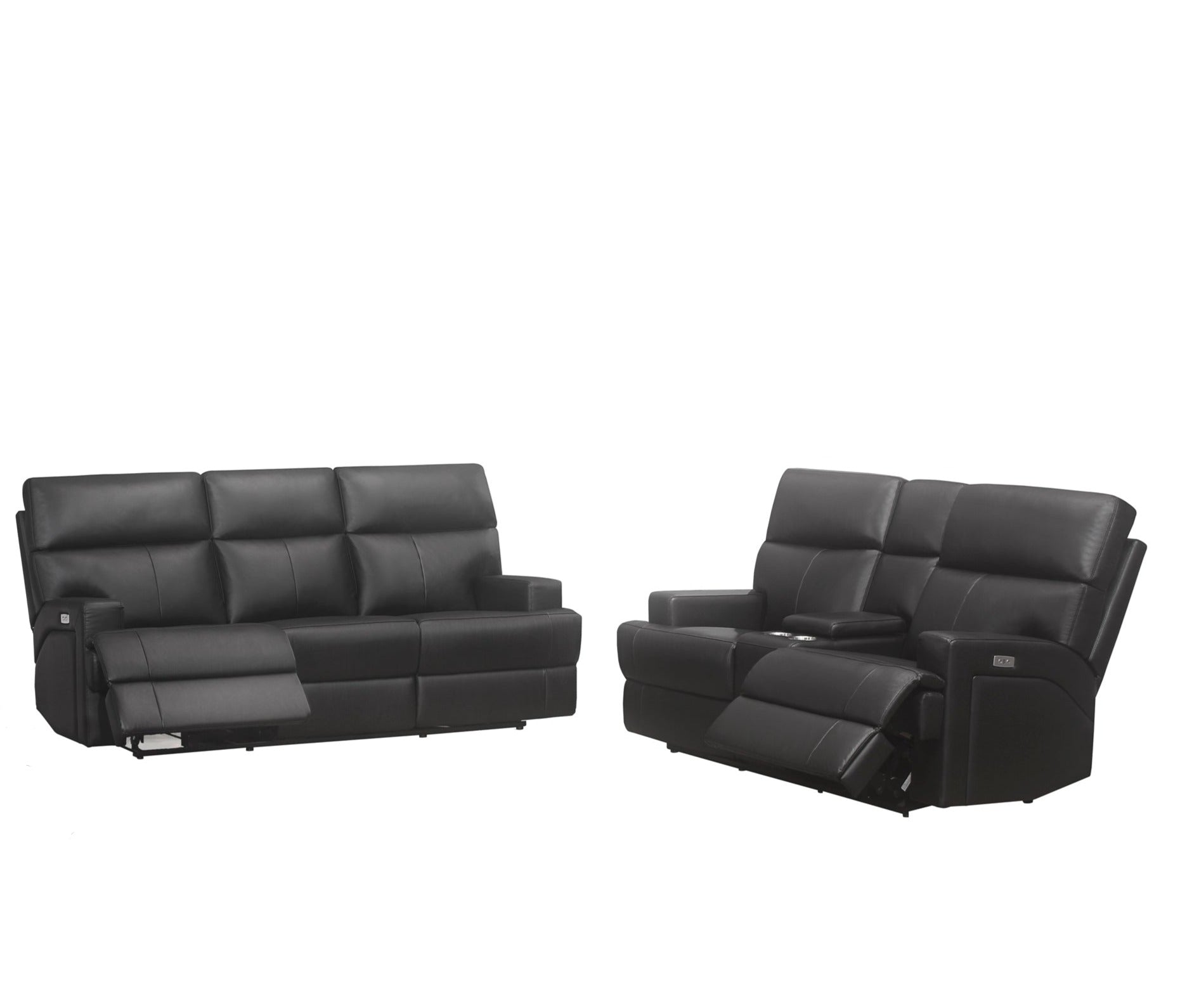 Sethos Power Reclining Sofa & Loveseat Set