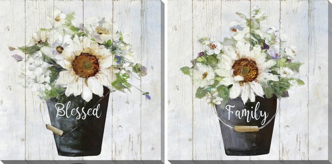 Country Romance, Set of 2 - 16" x 16"