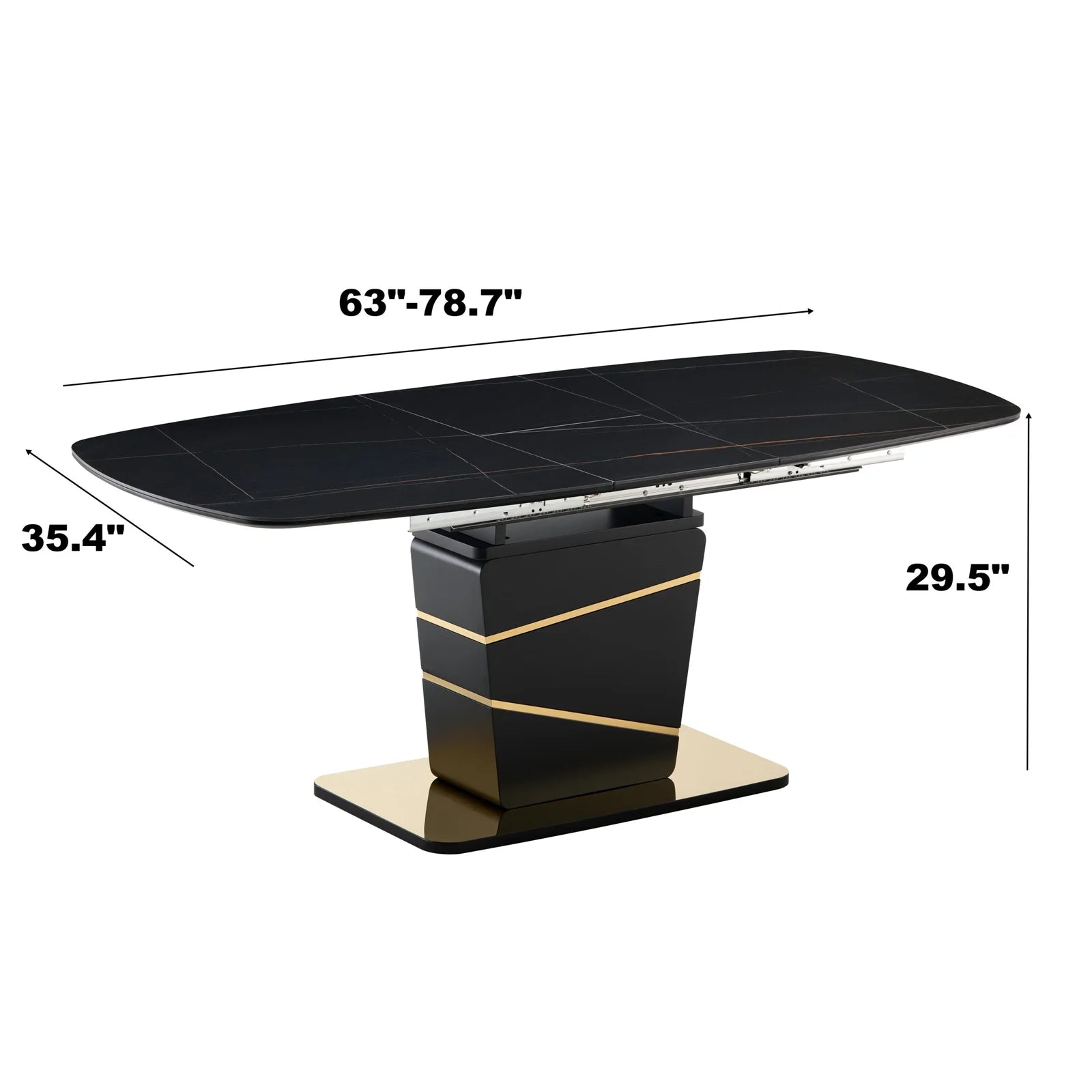 Sundial 7pc Dining Set in Black