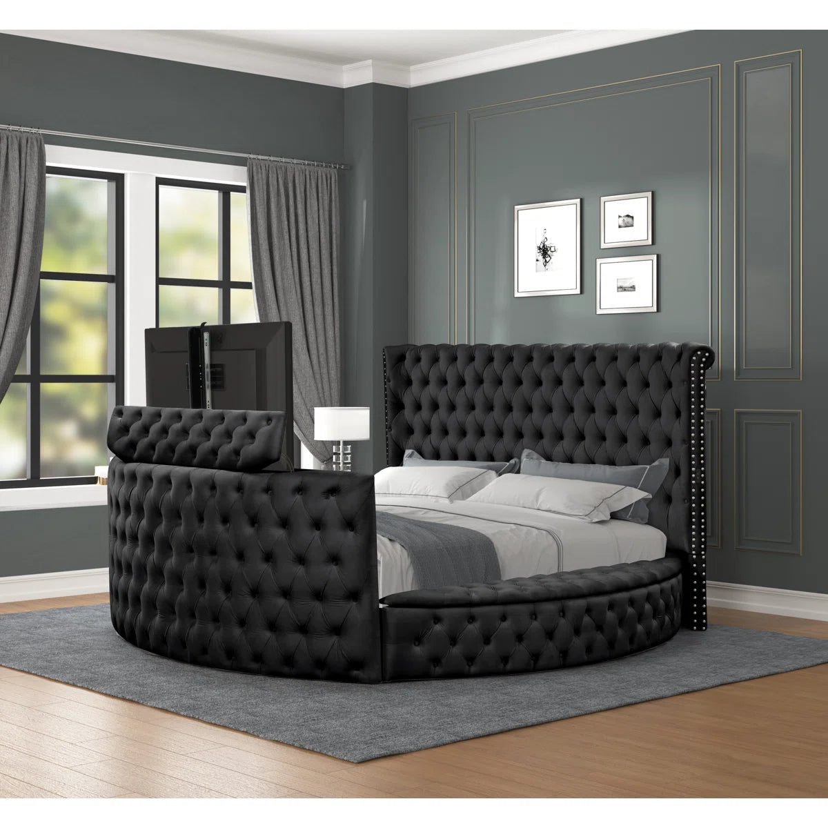 Maya TV Storage Bed in Black