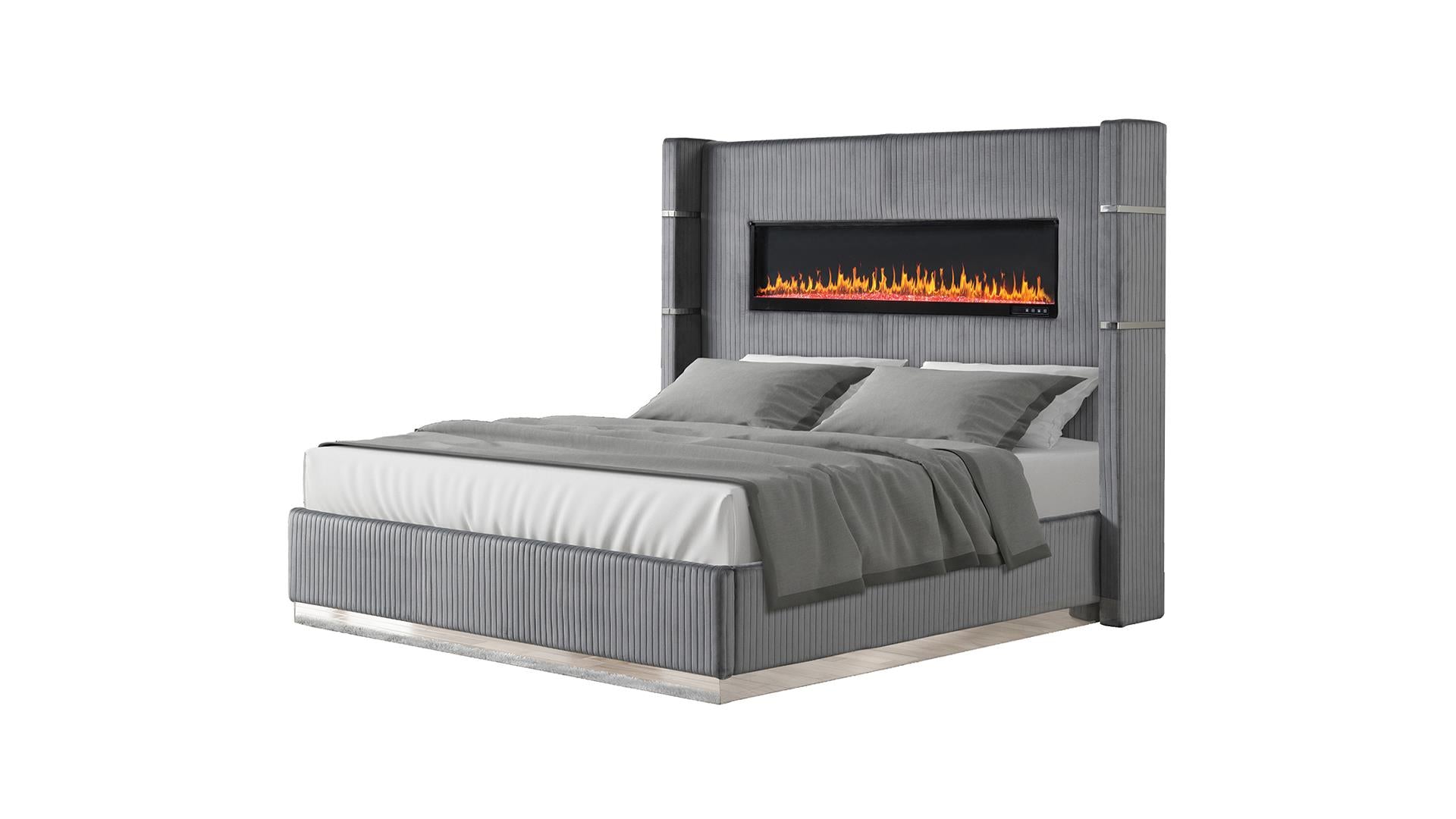 Lizelle Platform Bed with Fireplace