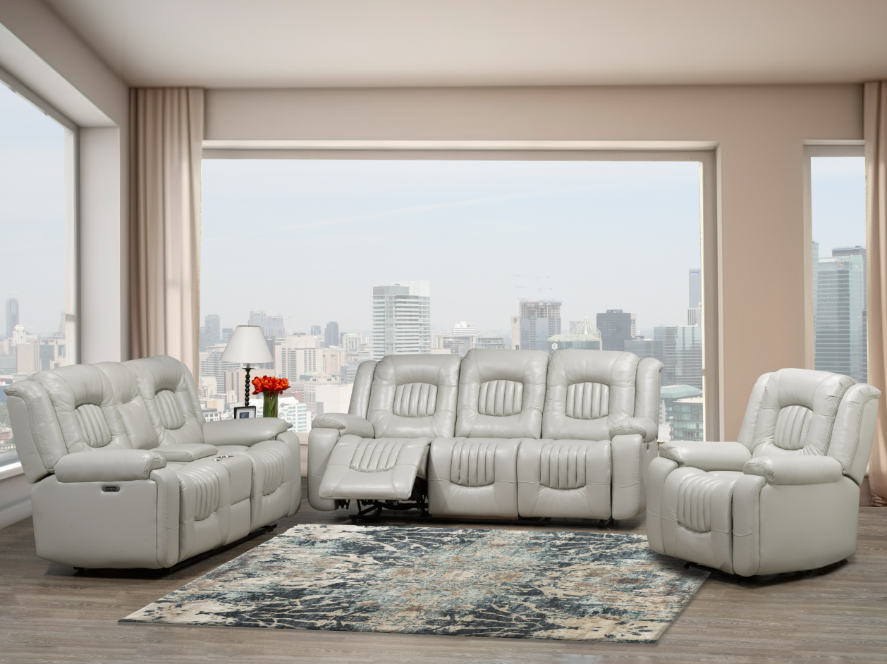 Cooper 3pc Power Recliner Set in Ice