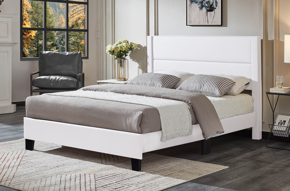 Leatherette Platform Bed - T2175