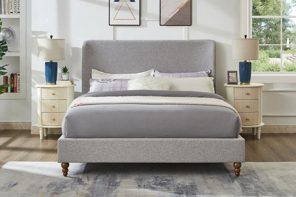 Platform Bed in Grey - T2196