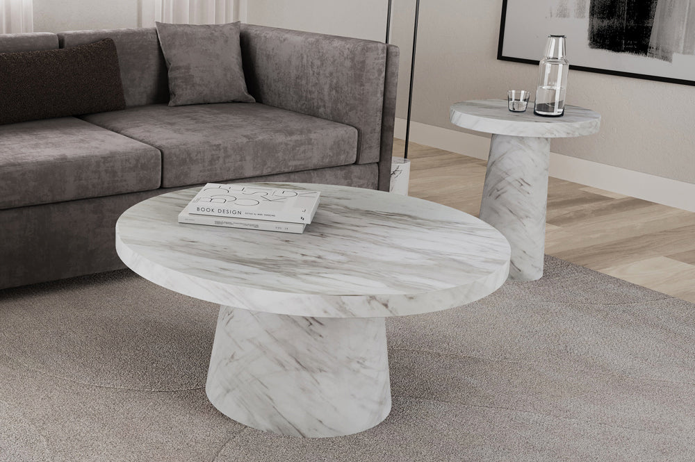 2pc Marble Coffee Table Set - T5348G