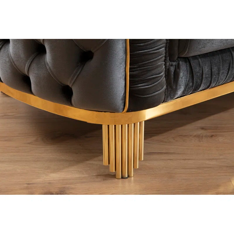 Vanessa 3-Piece Sofa Set in Grey