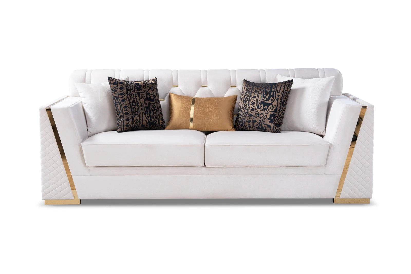 Lena 3pc Sofa Set in Cream