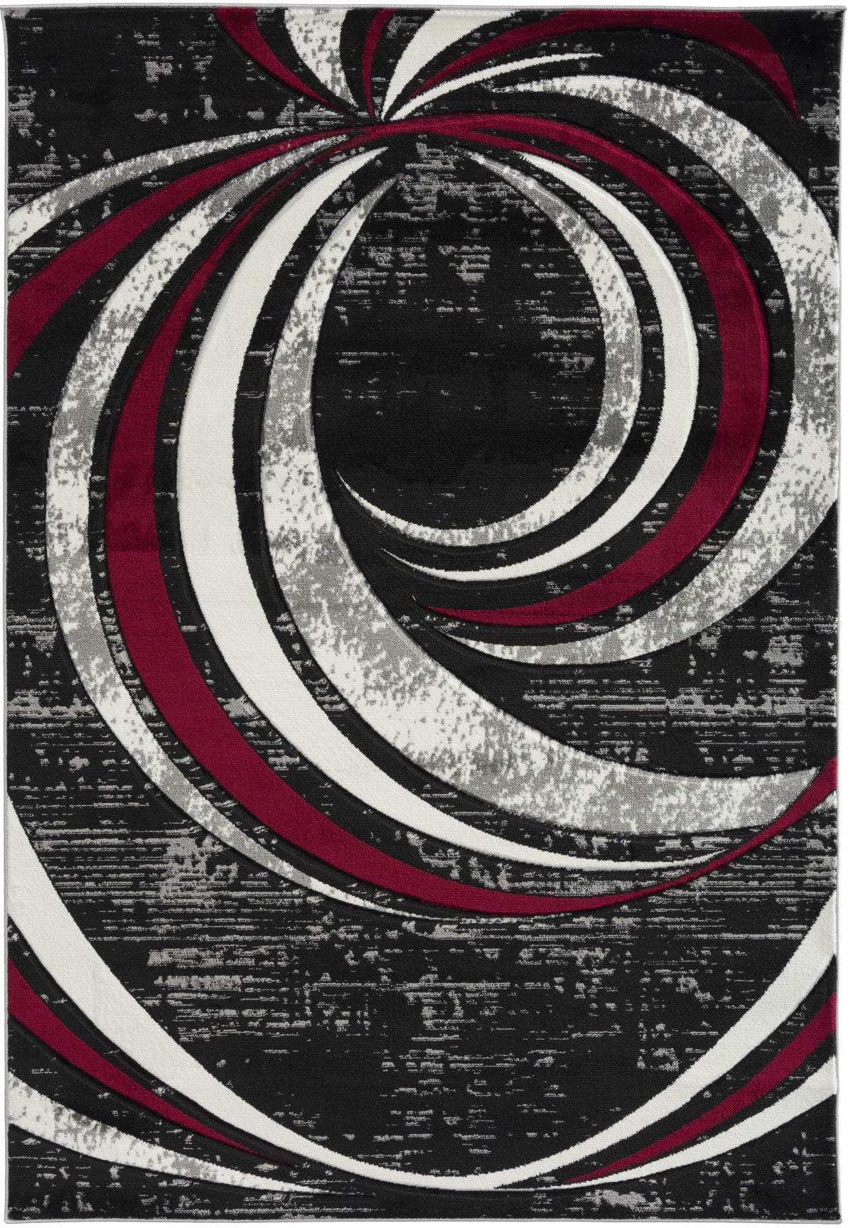 Bristol Area Rug in Black/Red
