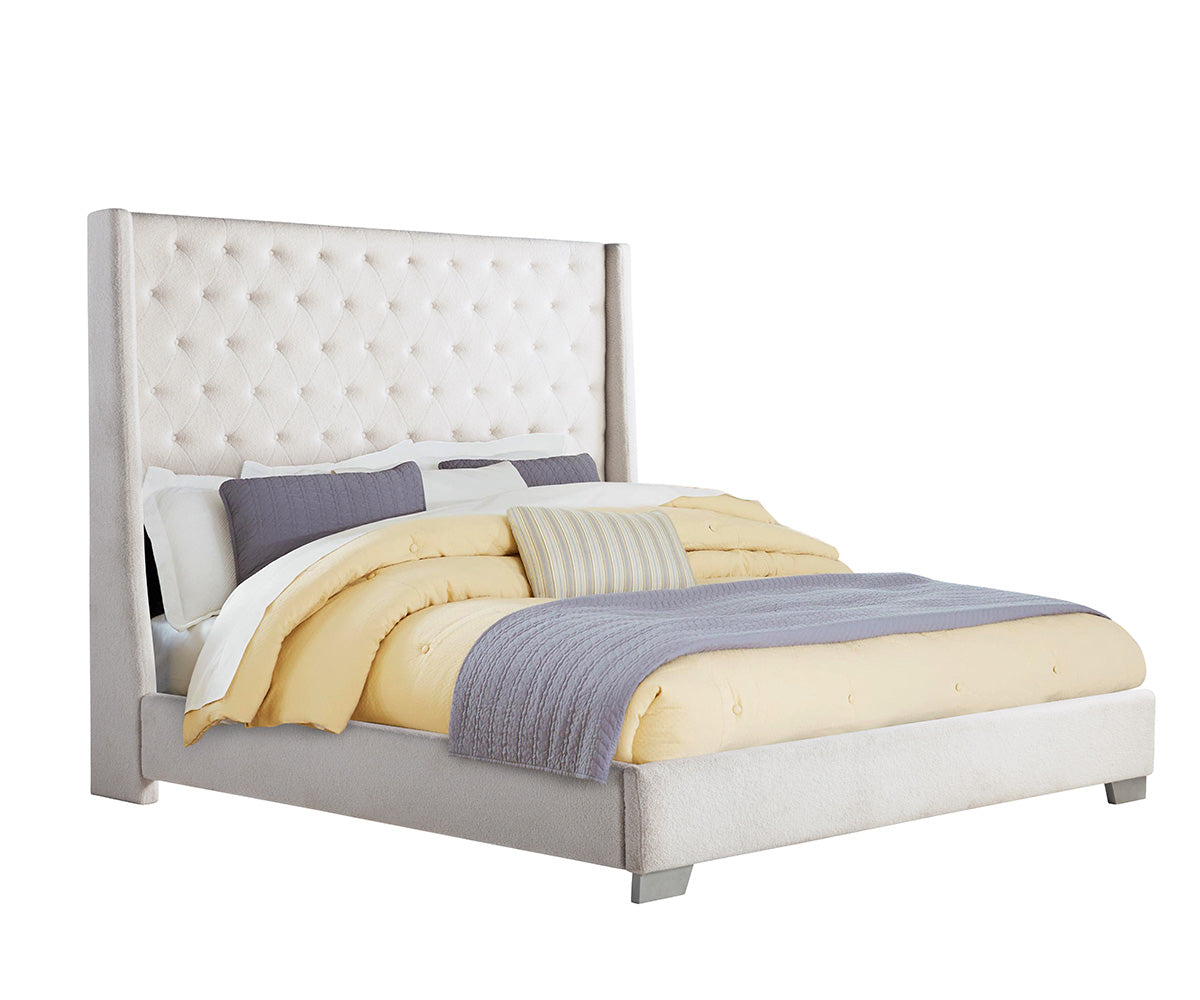 Queen Daria Platform Bed in Beige