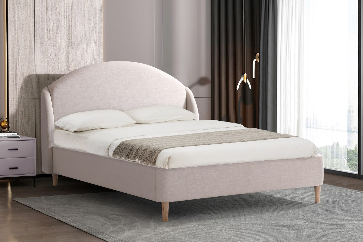 Mason Platform Bed in Beige