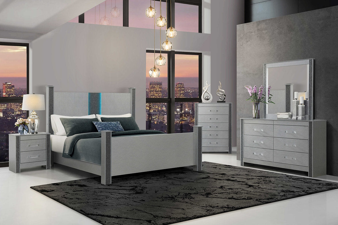 Logan Silver Bedroom Set