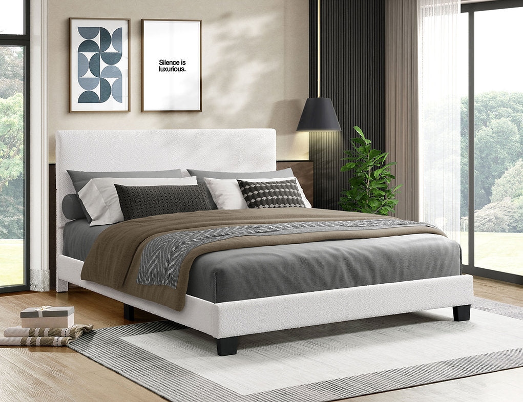 Boucle Platform Bed - IF-5582