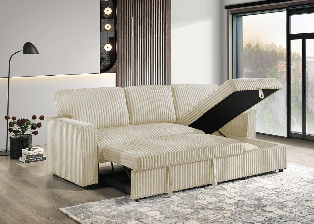 Sleeper Sectional in Cream - IF-9026