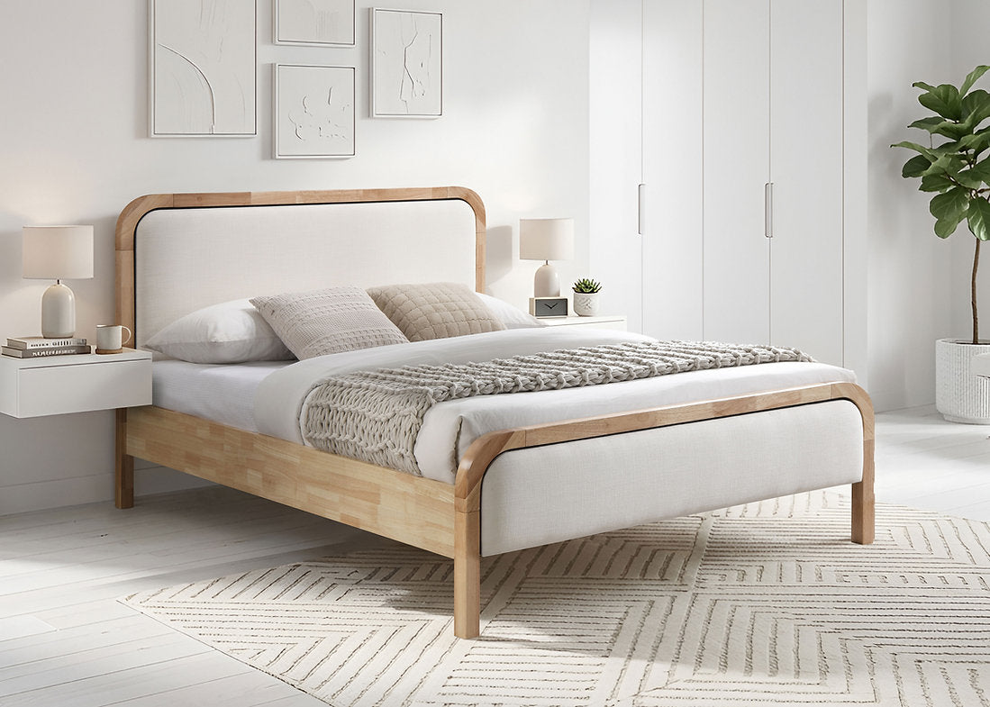 Wood Frame Upholstered Platform Bed - IF-5928