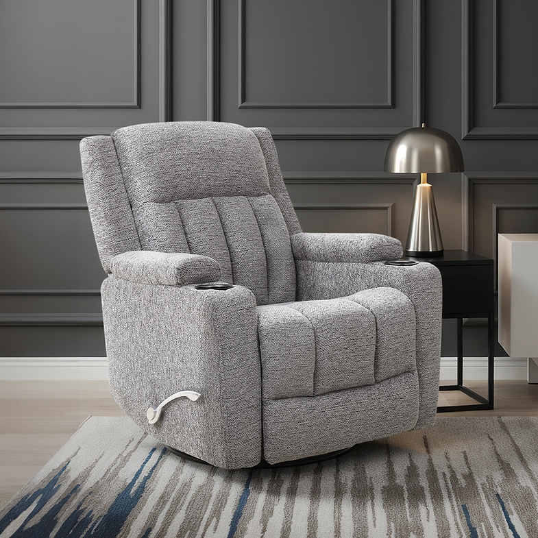 Grey Rocker Recliner - IF-6317
