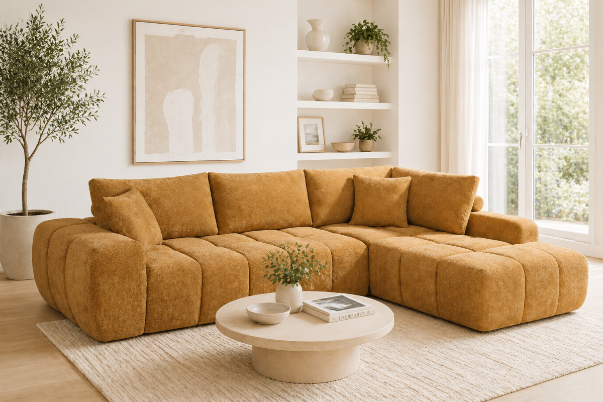 Zara Sectional in Mustard