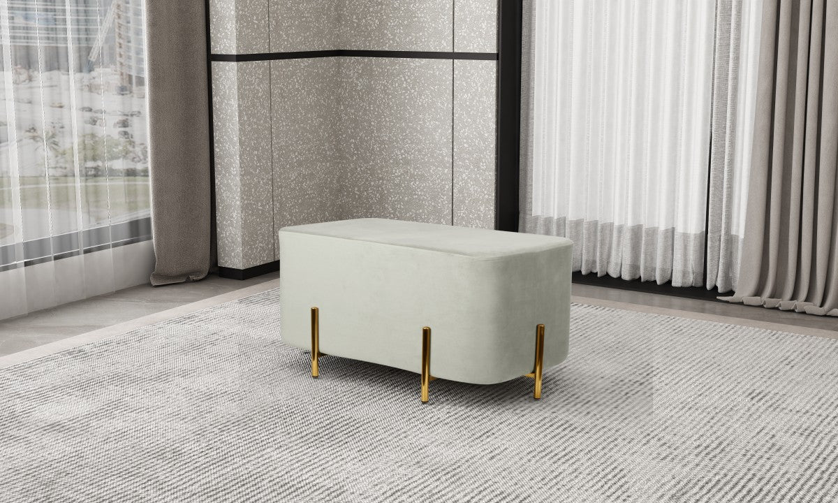 Allure Ottoman in Black, Beige, or Grey