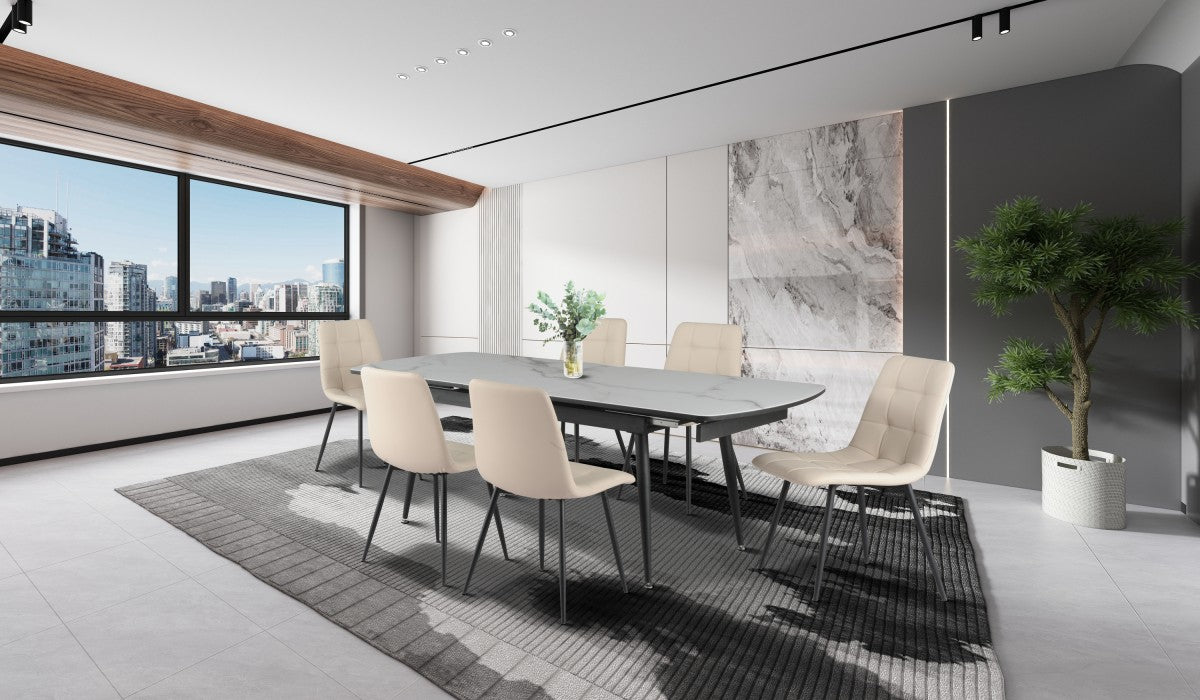 Dylan 7pc Dining Set in White